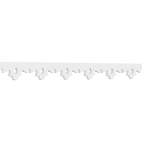 Ekena Millwork Frederic Architectural Grade PVC Running Trim, 4"H x 5/8"P x 48"L RUNP04X0625X48FRD